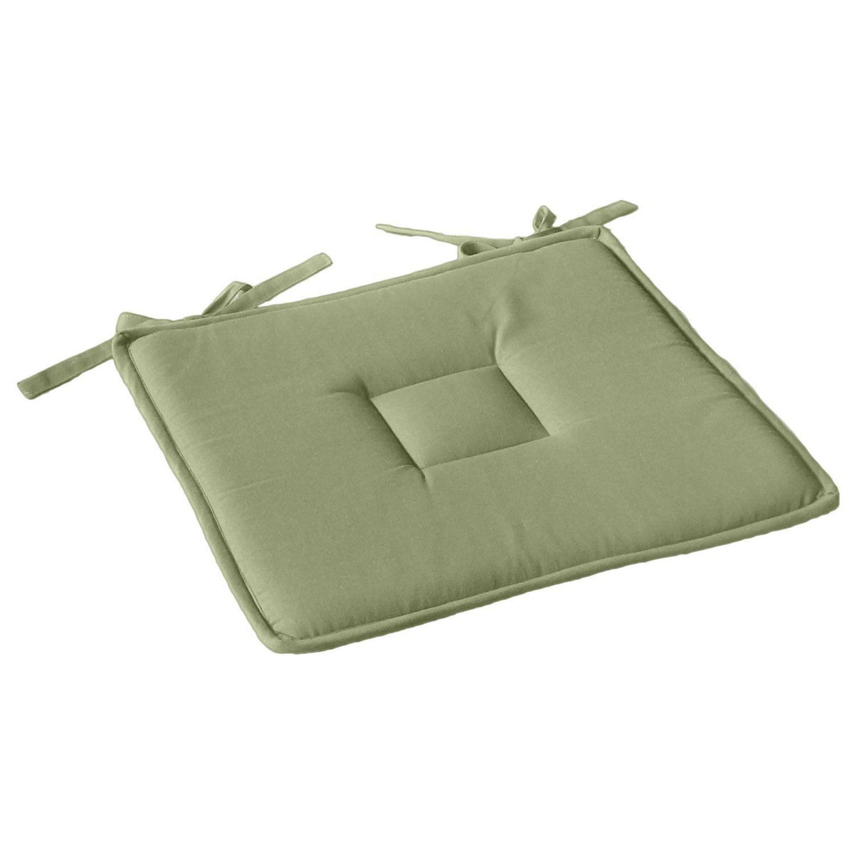 TOILINUX Galette de chaise plate Panama - 40 cm x 40 cm - Olive