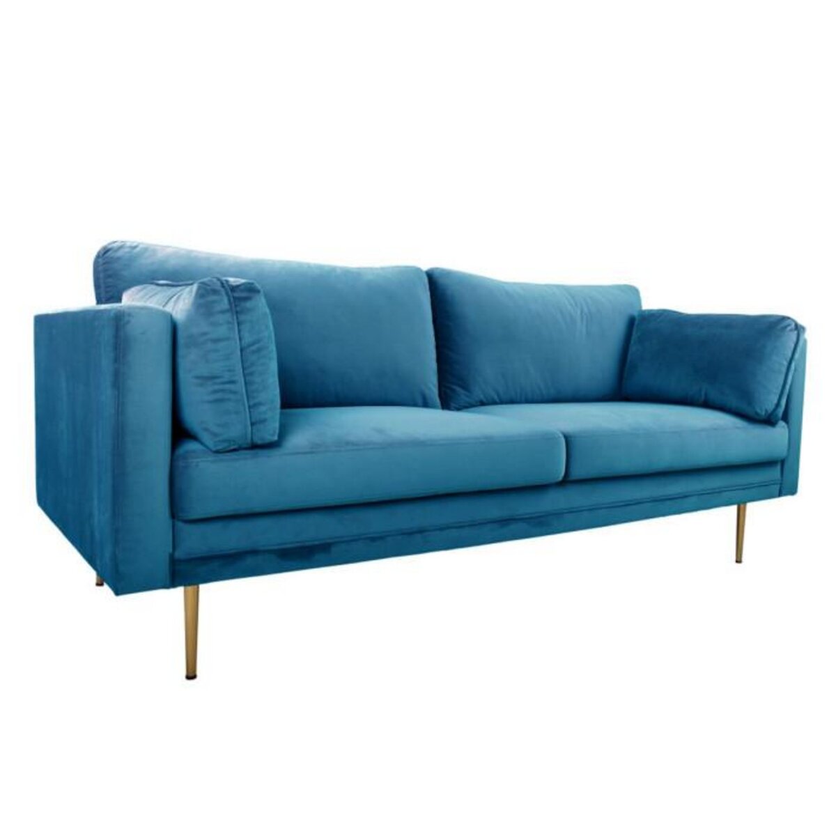 Paris Prix Canapé 3 Places en Velours  Boom  203cm Bleu