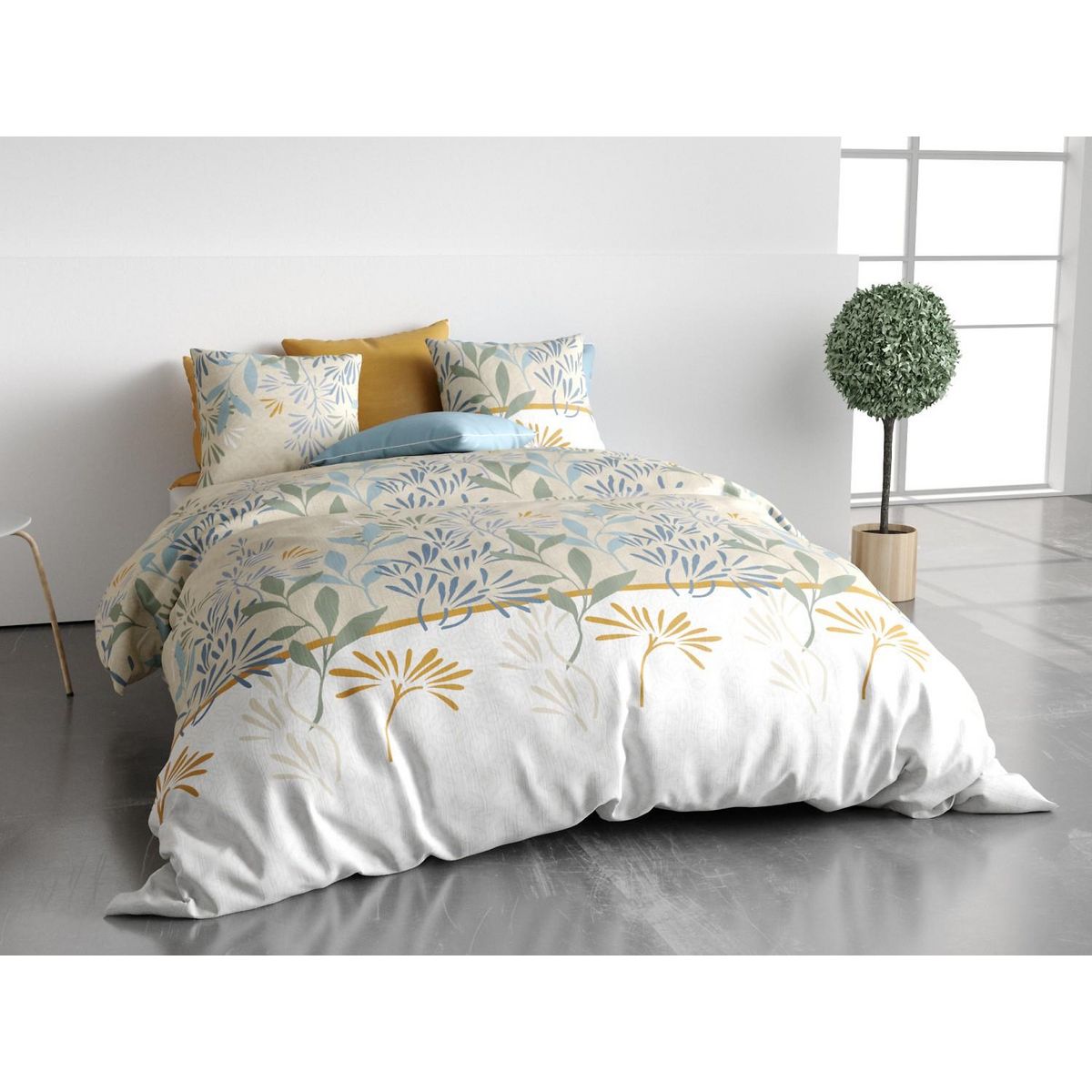 ATELIER DU COTON Parure housse de couette 100% coton 57 fils agil