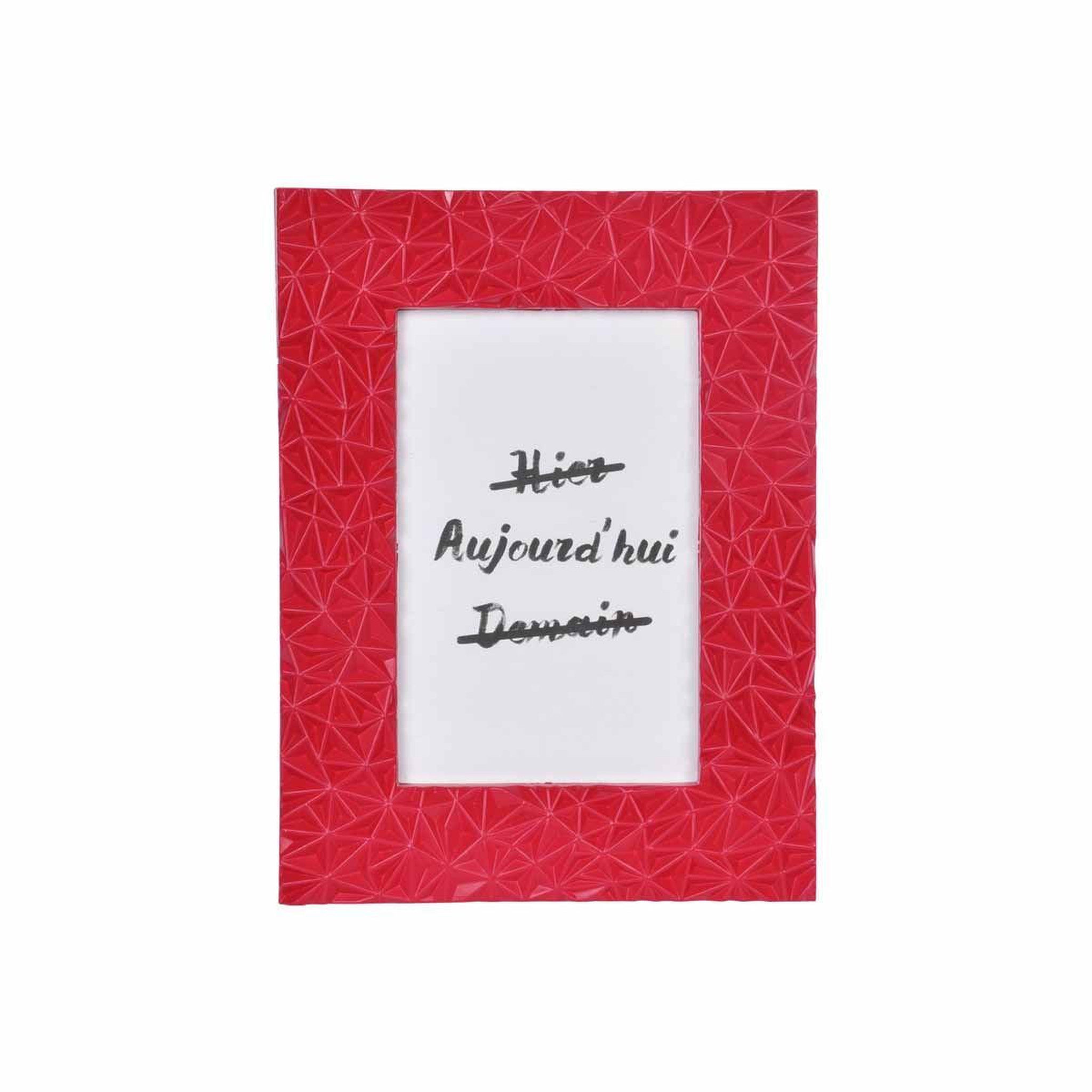 Voir la diapositive 2 : HOMEA Cadre Photo Déco  Géométrique Frame  10x15cm Rouge