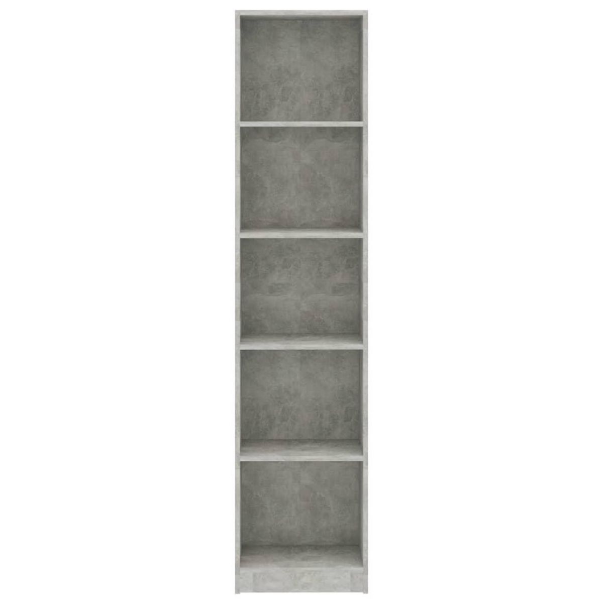 VIDAXL Bibliotheque a 5 niveaux Gris beton 40x24x175cm Bois ingenierie