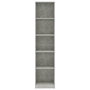 Voir la diapositive 4 : VIDAXL Bibliotheque a 5 niveaux Gris beton 40x24x175cm Bois ingenierie