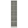 Voir la diapositive 4 : VIDAXL Bibliotheque a 5 niveaux Gris beton 40x24x175cm Bois ingenierie