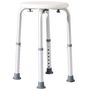 Voir la diapositive 6 : HOMCOM Tabouret de douche réglable en hauteur siège de douche ergonomique pieds antidérapants charge max. 136 Kg alu HDPE blanc