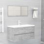Voir la diapositive 3 : VIDAXL Armoire d'evier Gris beton 90x38,5x45 cm Bois d'ingenierie