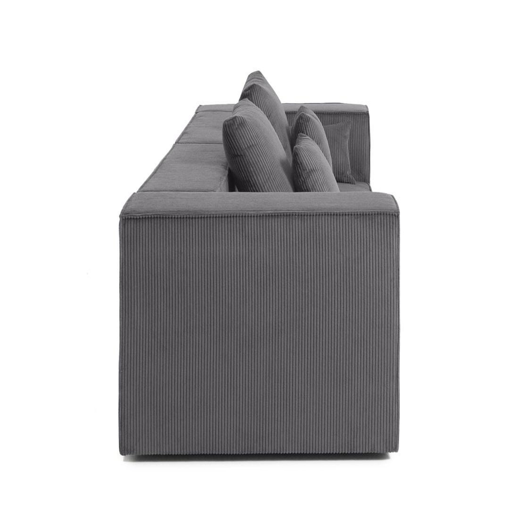 Voir la diapositive 3 : BEST MOBILIER Colombine - canapé modulable droit - 2 places - en velours côtelé