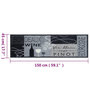 Voir la diapositive 5 : VIDAXL Tapis de cuisine lavable imprime Wine gris 45x150 cm
