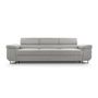 Voir la diapositive 5 : BEST MOBILIER Pablo - canapé 3 places - convertible avec têtières réglables - en velours côtelé
