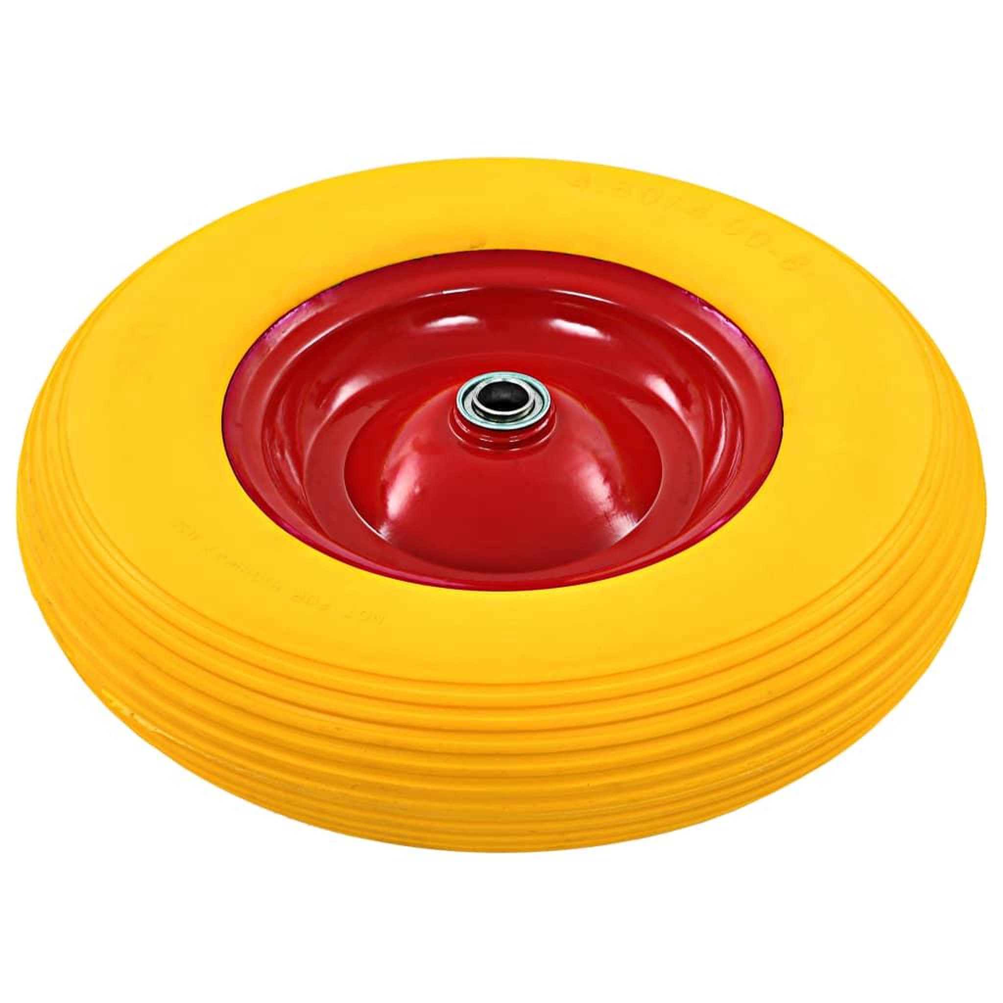Voir la diapositive 2 : VIDAXL Roue pour brouette avec axe PU solide 4.00-8 390 mm