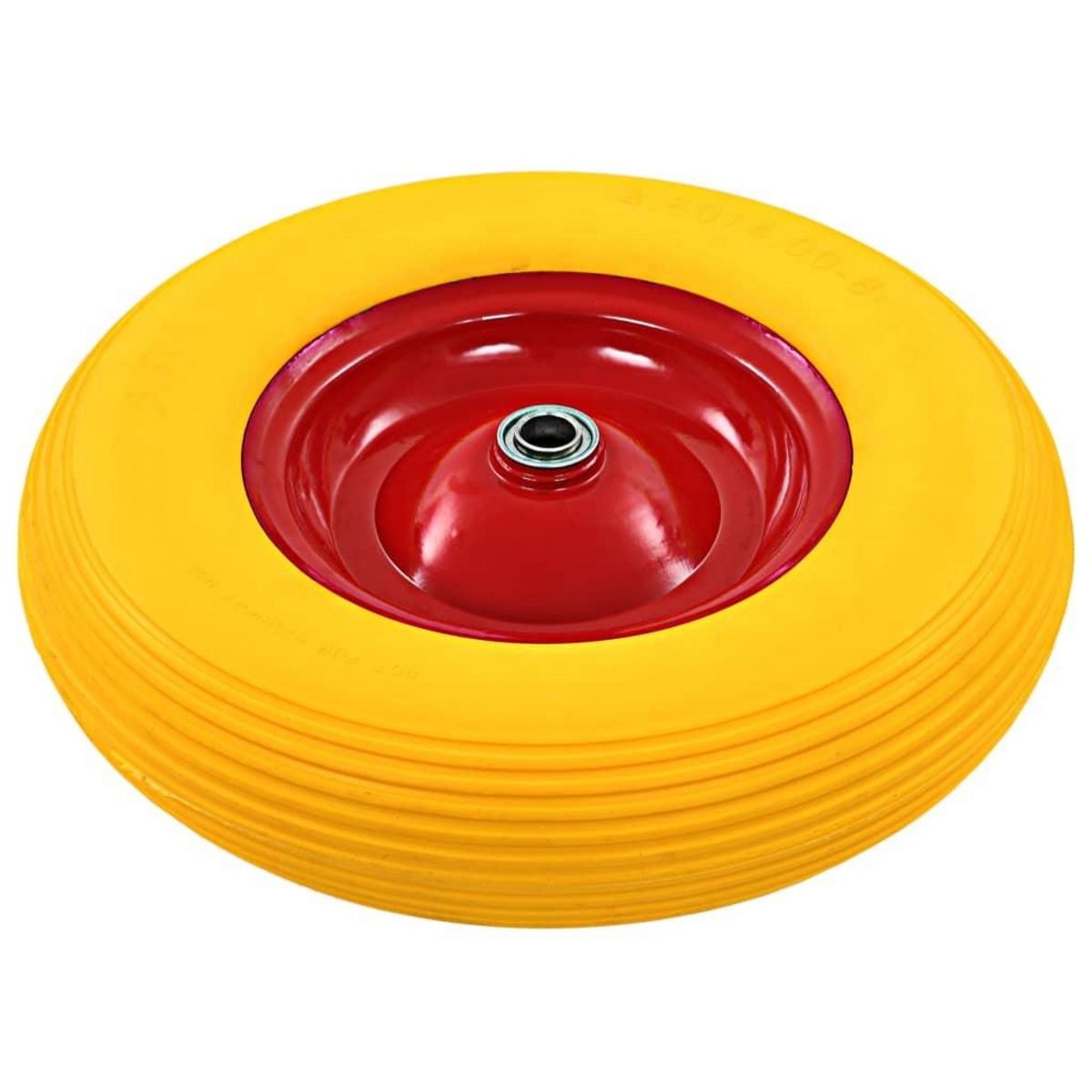 VIDAXL Roue pour brouette avec axe PU solide 4.00-8 390 mm
