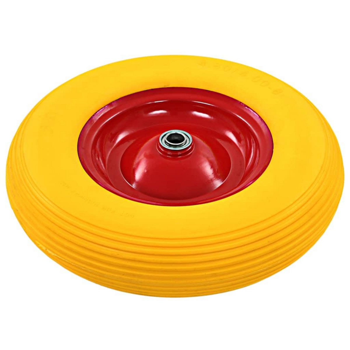 VIDAXL Roue pour brouette avec axe PU solide 4.00-8 390 mm