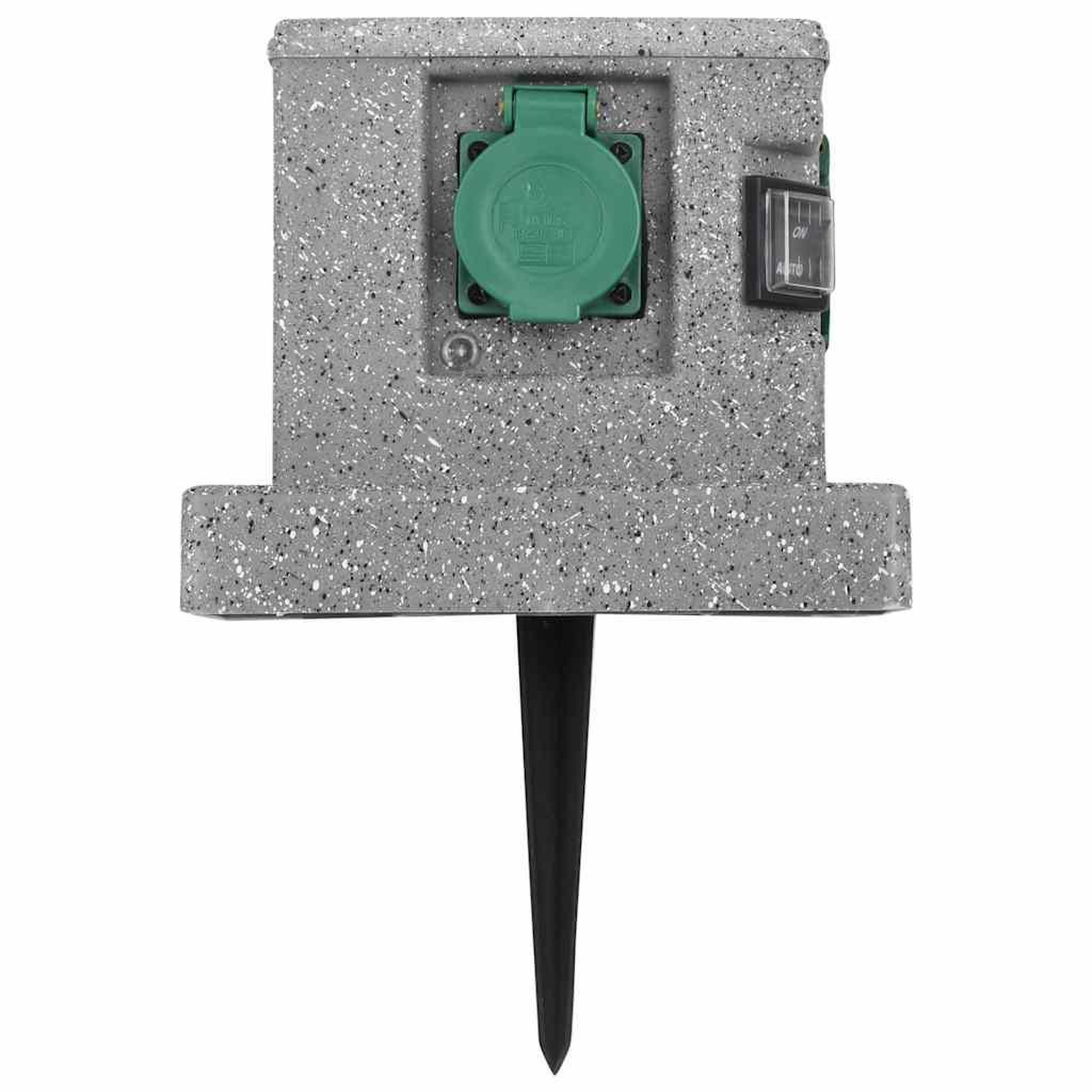 Voir la diapositive 3 : VIDAXL Prise de jardin avec capteur crepusculaire Plastique