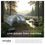 Voir la diapositive 5 : tectake Tente de camping familiale spacieuse pour jusqu'à 6 personnes gris clair/gris foncé