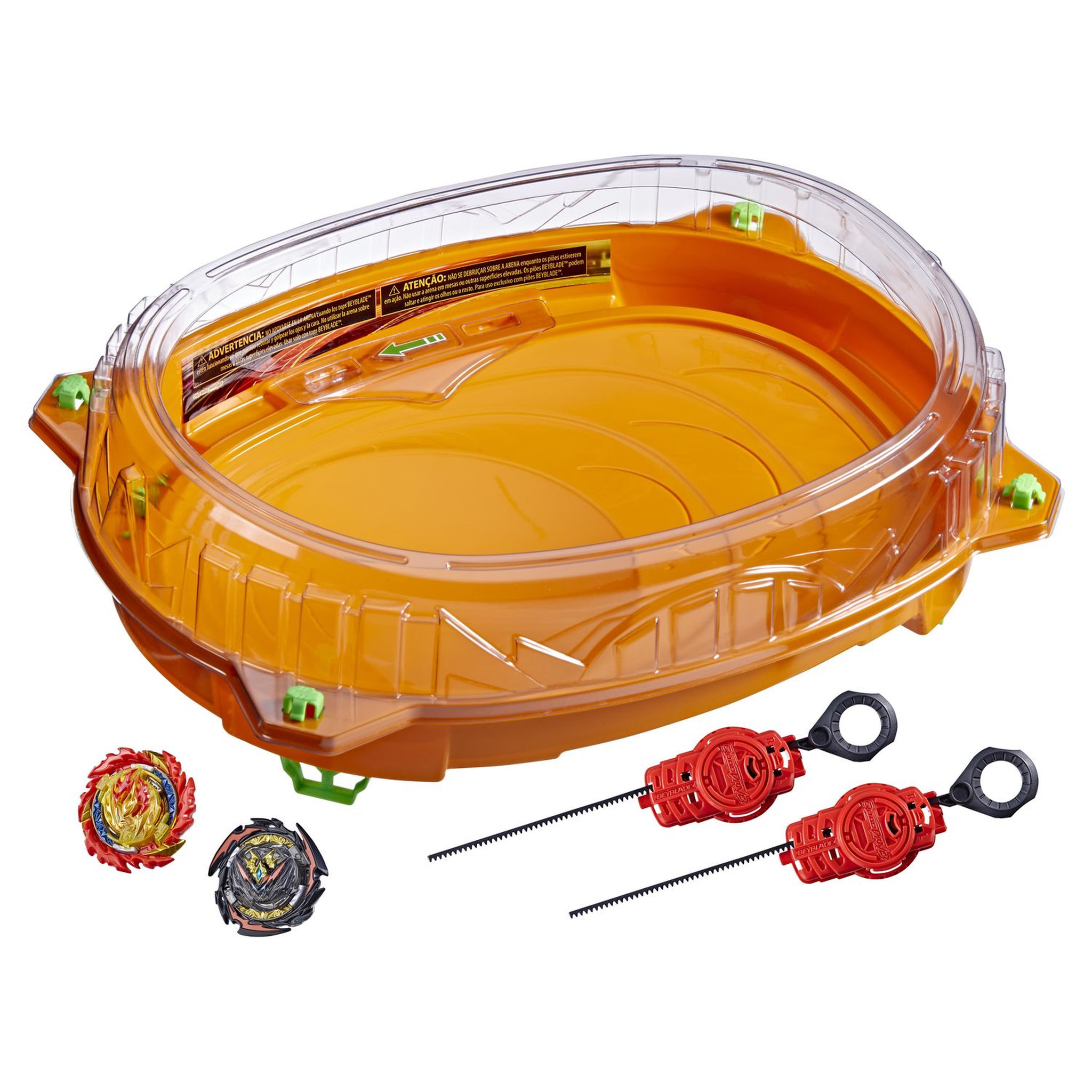 Voir la diapositive 2 : HASBRO Beyblade Burst QuadDrive - Set de Combat Cosmic Vector, arène Beystadium, 2 toupies et 2 lanceurs