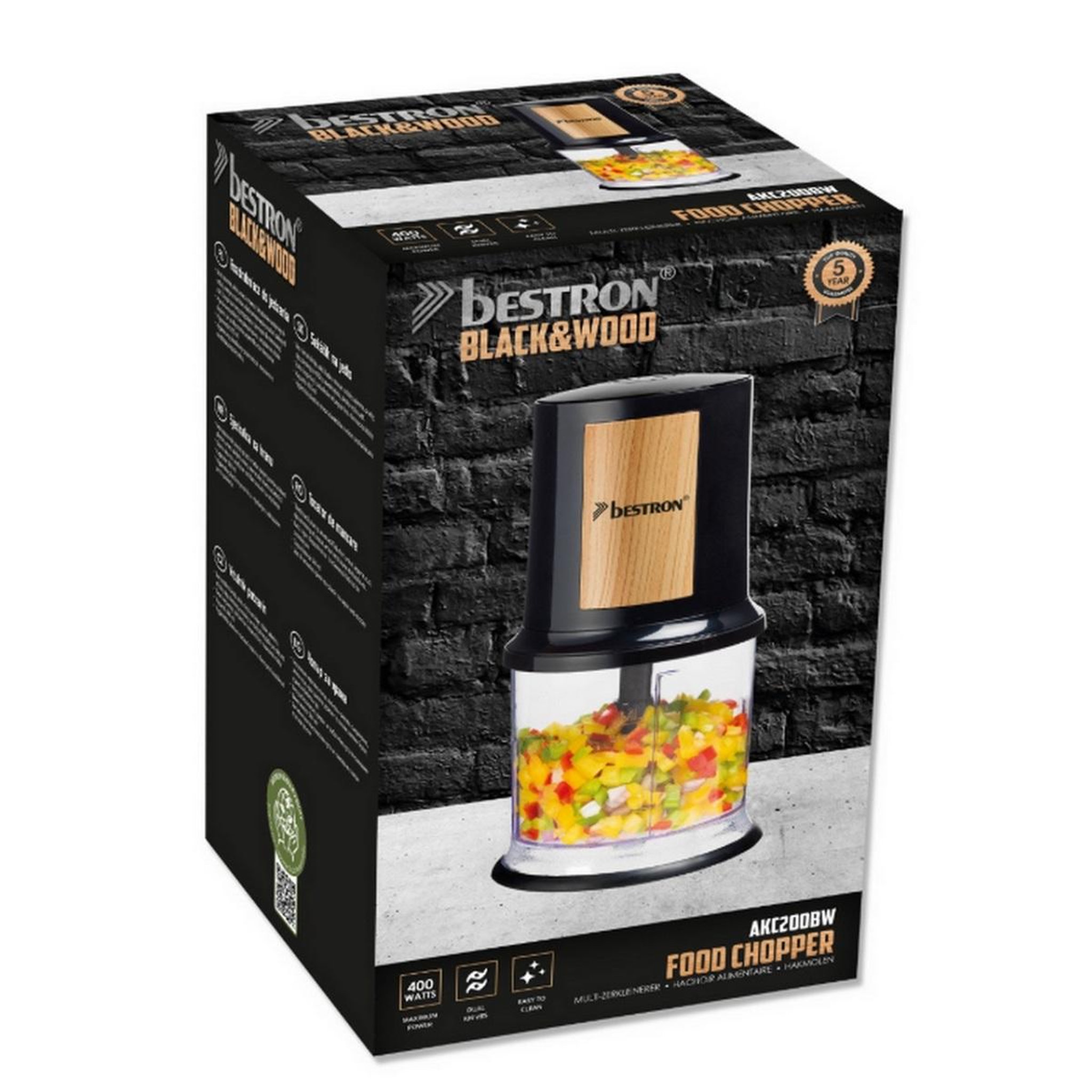 Voir la diapositive 4 : Bestron Multi-hachoir 0.5l 400w - akc200bw