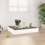 VIDAXL Lit pour chien Blanc 61,5x49x9 cm Bois de pin solide