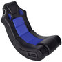 Voir la diapositive 1 : VIDAXL Fauteuil a bascule a enceinte Noir et bleu Similicuir