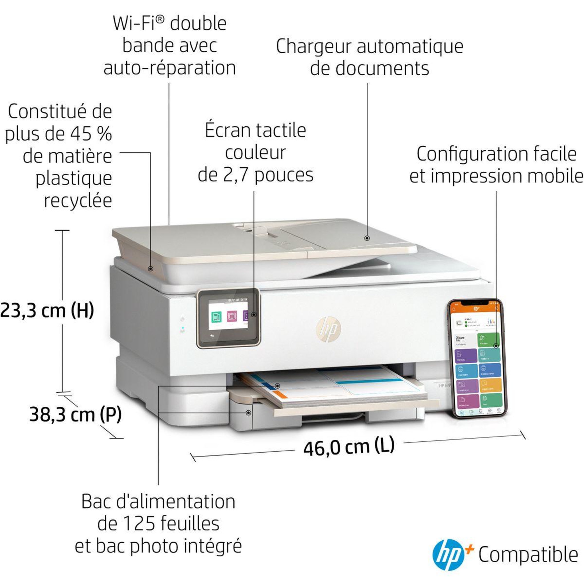 Voir la diapositive 3 : HP Imprimante jet d'encre Envy Inspire 7924e éligible Instant Ink