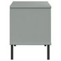 Voir la diapositive 5 : VIDAXL Etagere a chaussures pieds en metal Gris 106x35x45 cm Bois OSLO