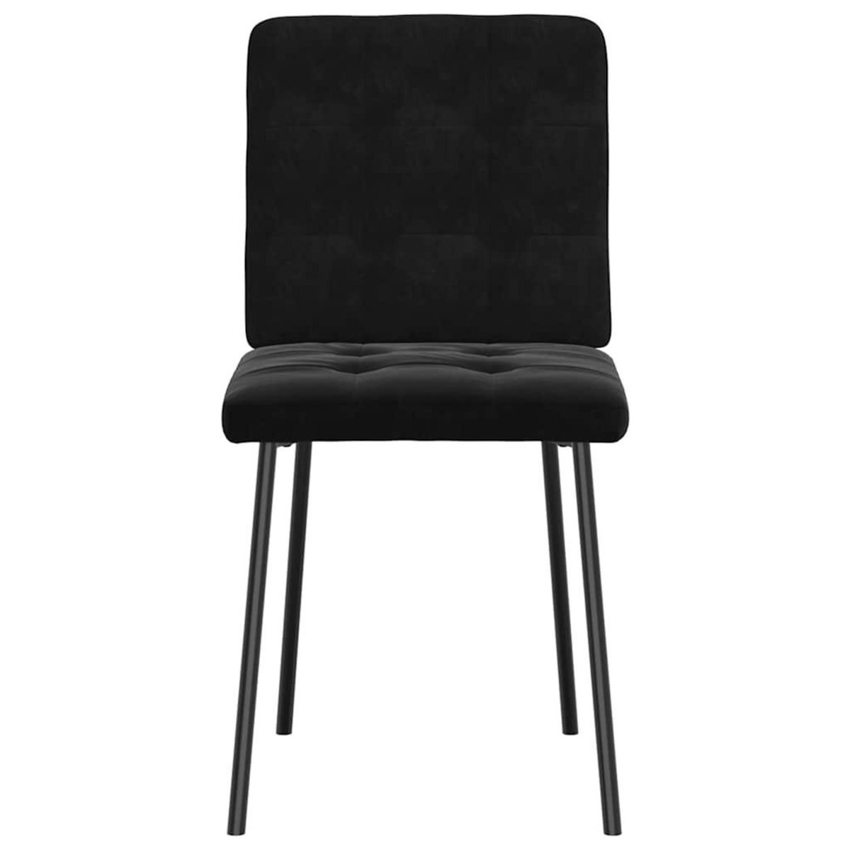 VIDAXL Chaises a manger lot de 2 Noir Velours