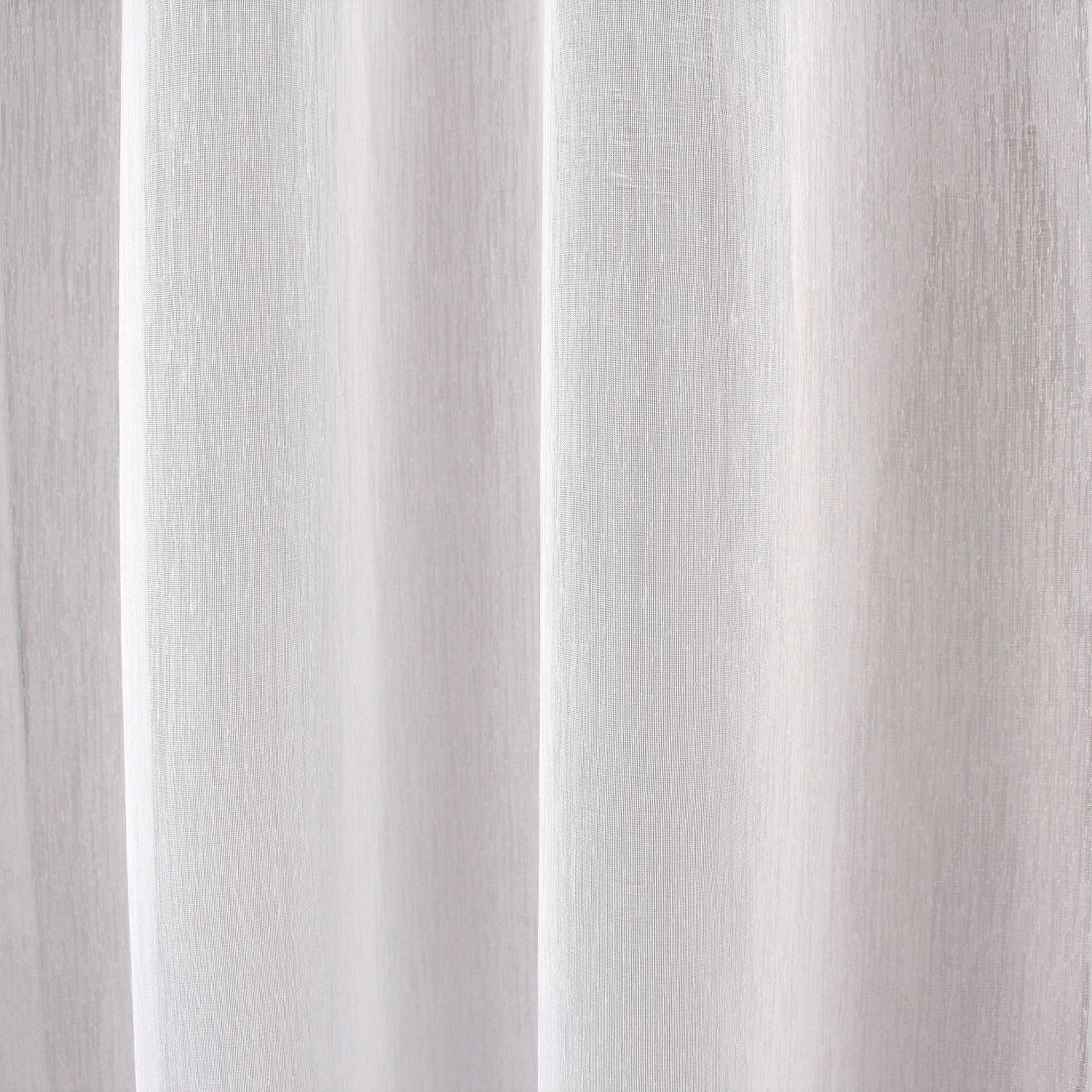 Voir la diapositive 4 : TOILINUX Voilage grande hauteur sable - 140 x 280 cm - blanc
