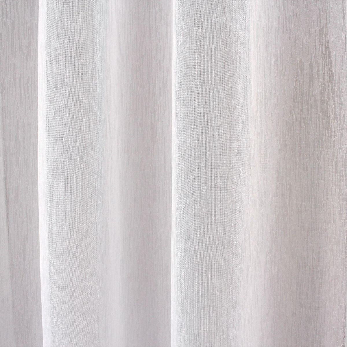 TOILINUX Voilage grande hauteur SABLE - 140 x 280 cm - Blanc