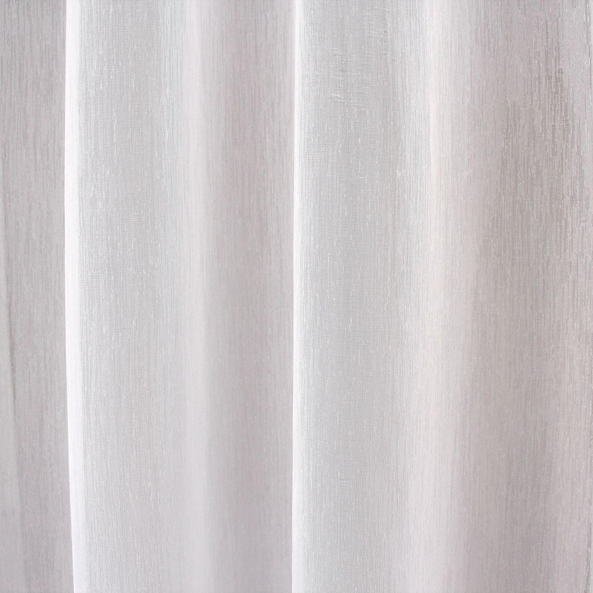 TOILINUX Voilage grande hauteur SABLE - 140 x 280 cm - Blanc