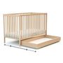 Voir la diapositive 6 : AT4 Tiroir de lit bébé Essentiel en bois