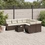Voir la diapositive 1 : VIDAXL Salon de jardin avec coussins 9 pcs marron resine tressee