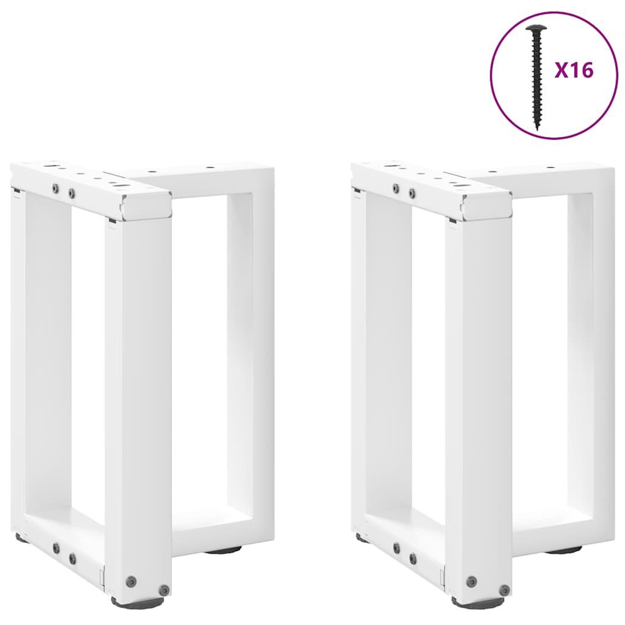 Voir la diapositive 4 : VIDAXL Pieds de table basse forme de T 2 pcs 28x25x(42-43) cm acier