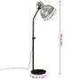 Voir la diapositive 6 : VIDAXL Lampadaire 25 W argent vintage 30x30x90-150 cm E27