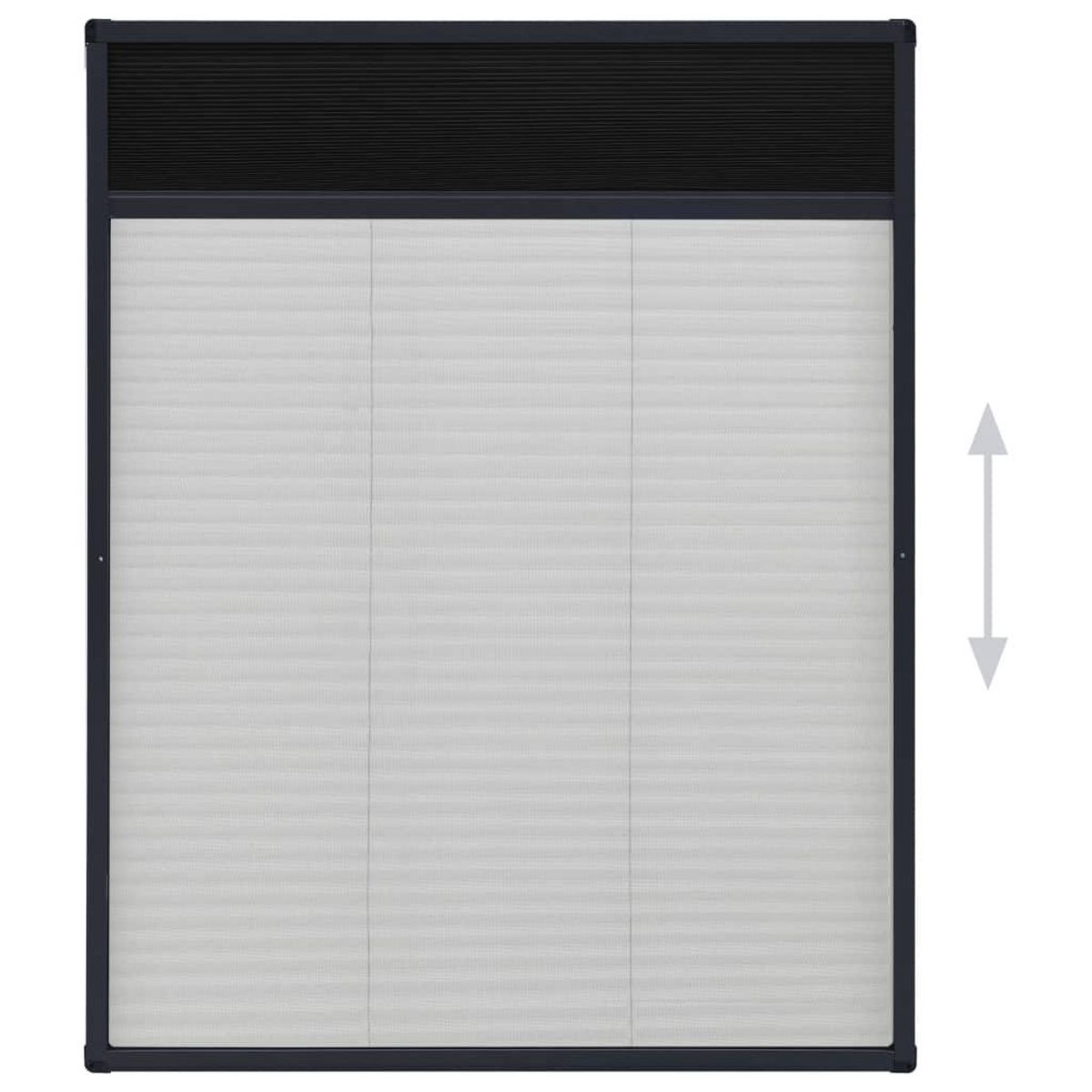 VIDAXL Moustiquaire plissee pour fenetre Aluminium Anthracite 60x80 cm