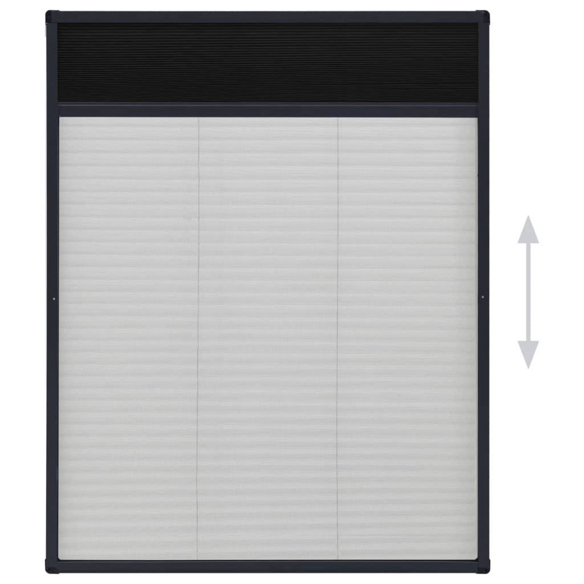 VIDAXL Moustiquaire plissee pour fenetre Aluminium Anthracite 60x80 cm