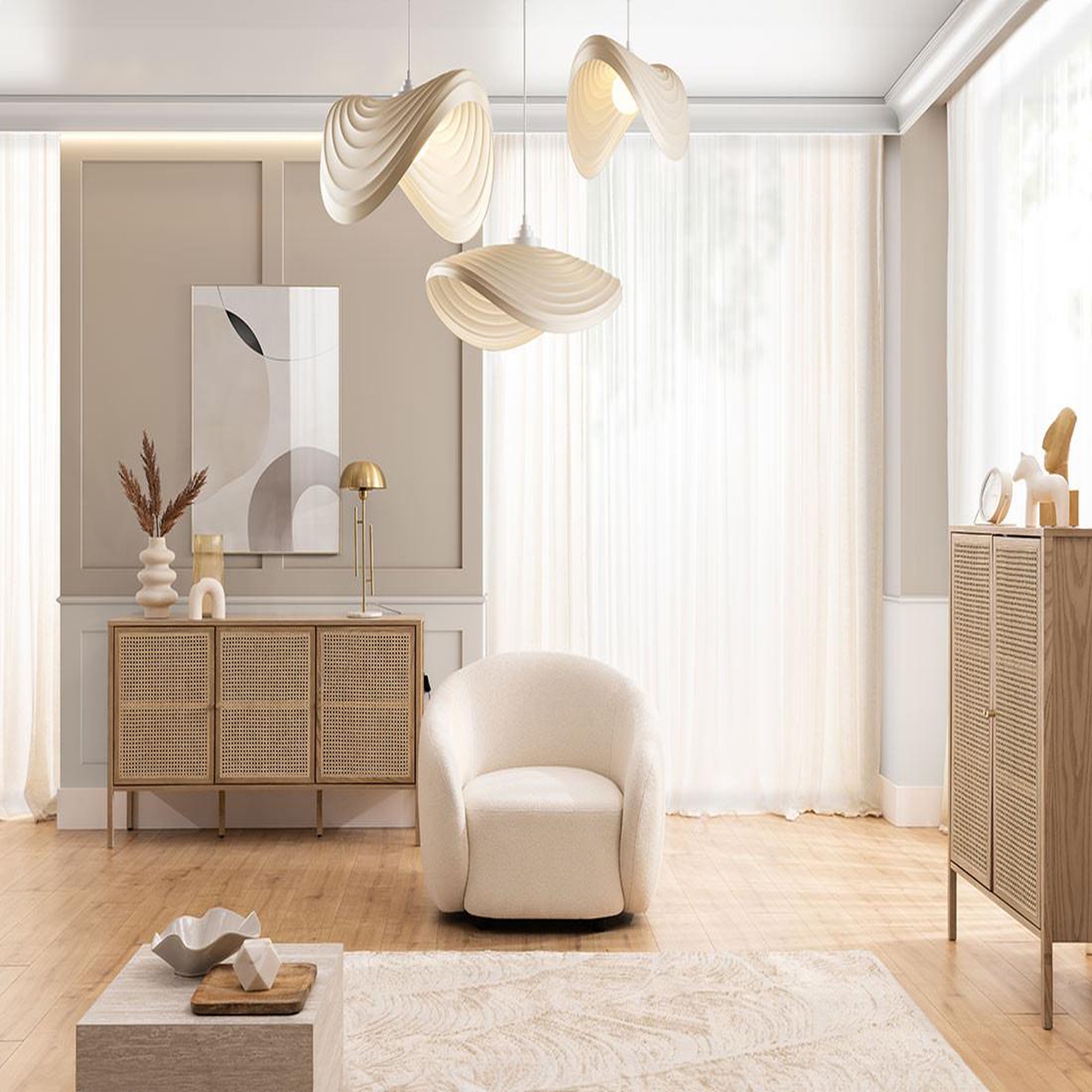 Voir la diapositive 2 : LISA DESIGN Flore - fauteuil en tissu bouclette