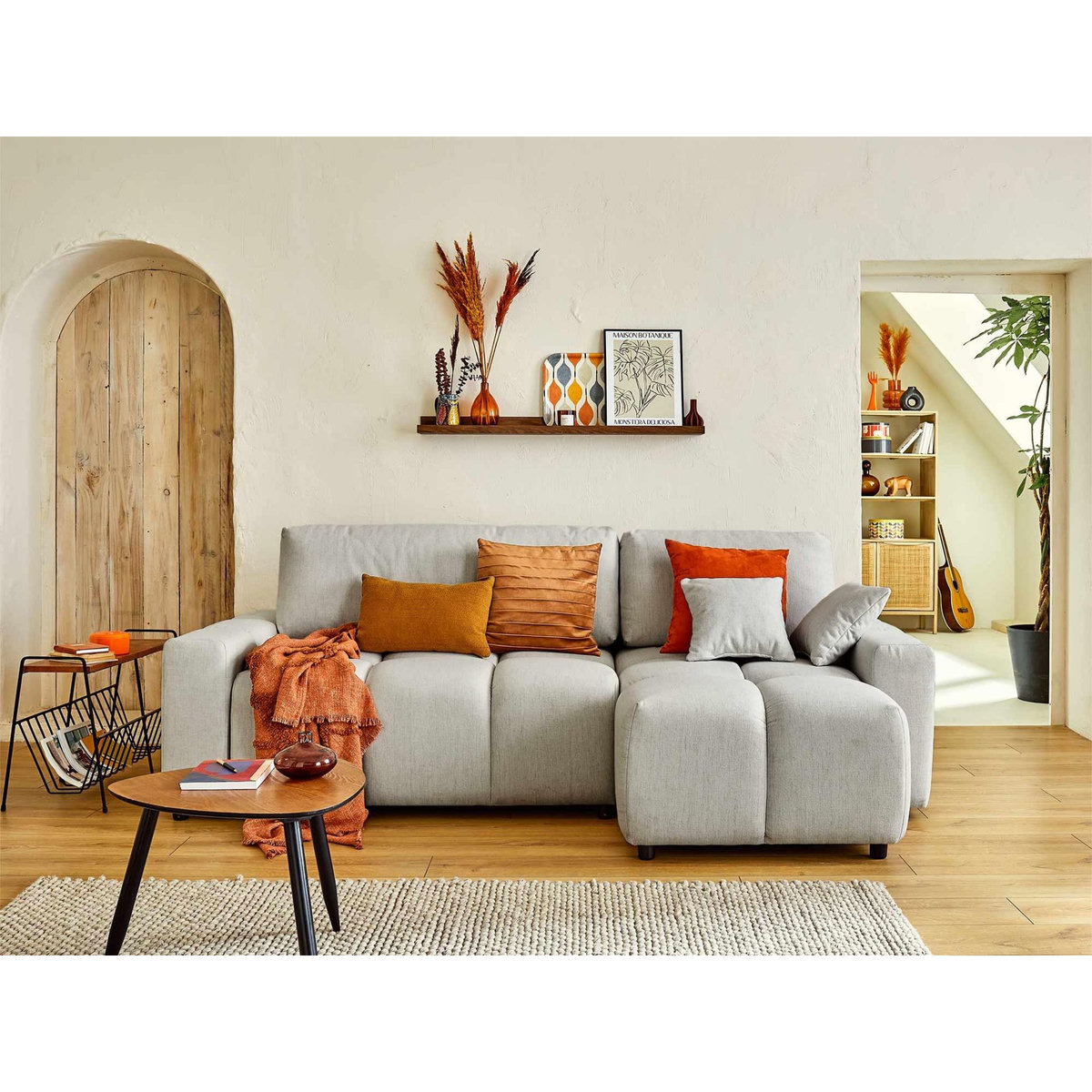 LISA DESIGN Crocus - canapé d'angle réversible - 4 places - convertible avec coffre - en tissu