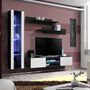 Voir la diapositive 2 : Paris Prix Meuble TV Mural Design  Fly XIX  210cm Blanc & Noir