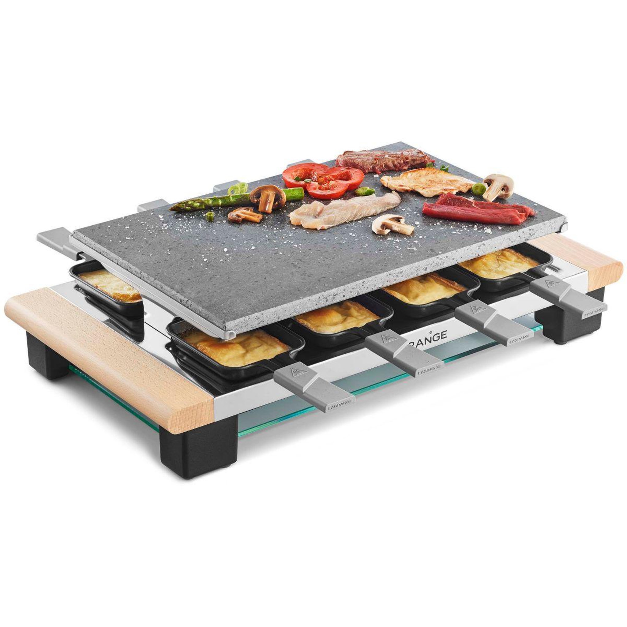 Voir la diapositive 4 : LAGRANGE Raclette pierre elégance bois clair à poser