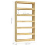 Voir la diapositive 6 : VIDAXL Bibliotheque/Separateur de piece 100x30x200 cm pin massif