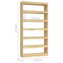 Voir la diapositive 6 : VIDAXL Bibliotheque/Separateur de piece 100x30x200 cm pin massif