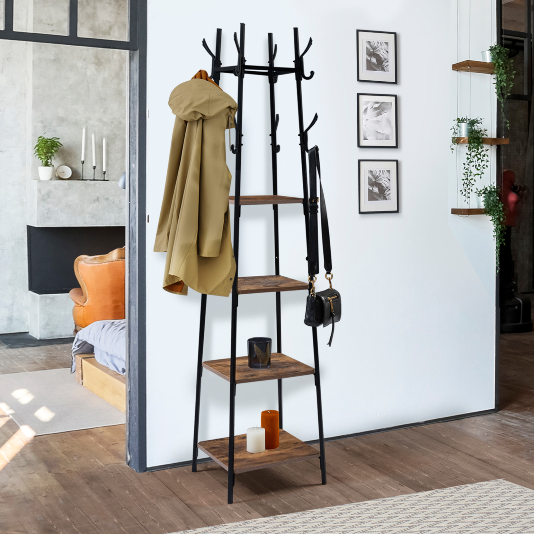 Voir la diapositive 2 : ID MARKET Porte-manteau TIANO design industriel