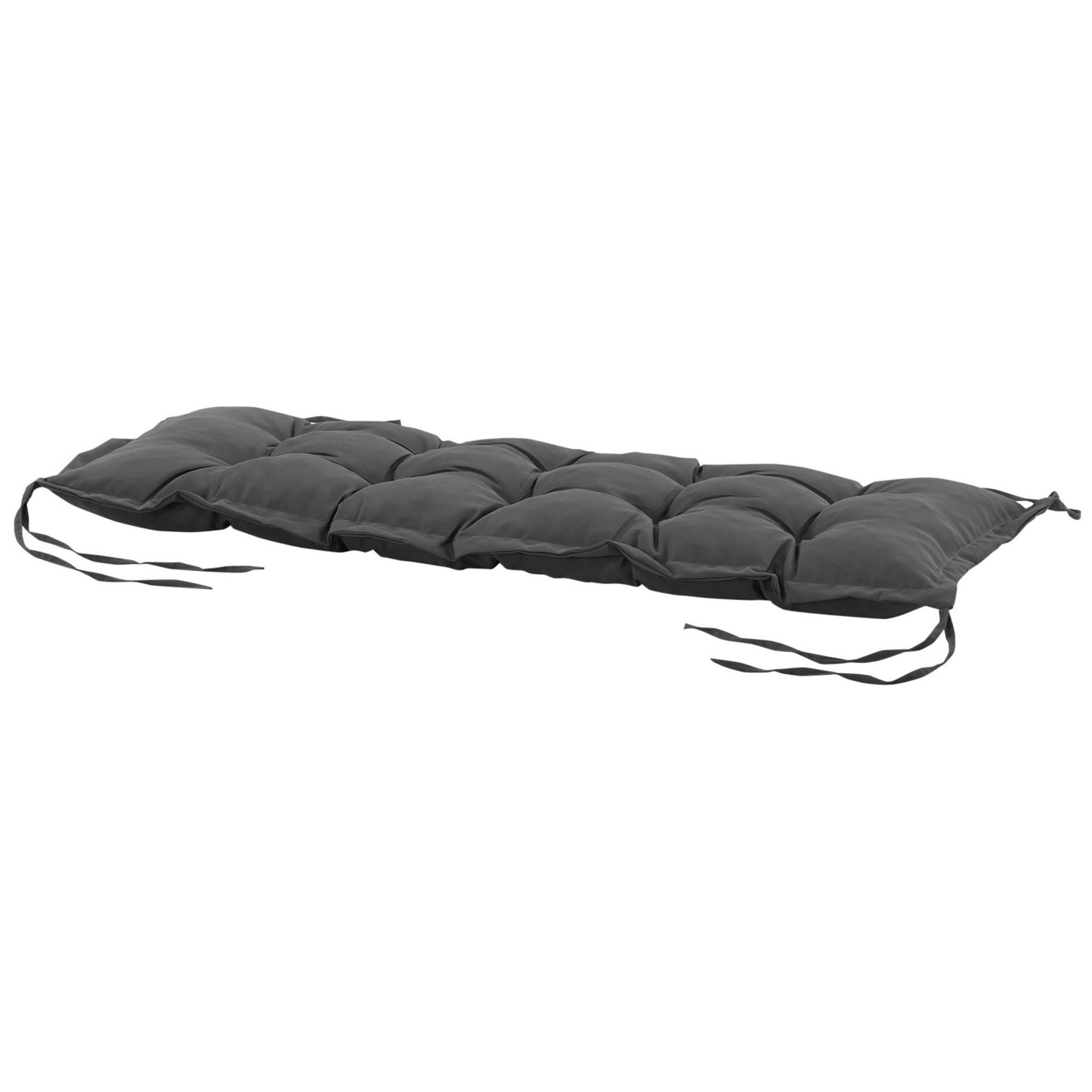 Voir la diapositive 6 : OUTSUNNY Coussin d'assise pour banc de jardin rembourrage épais 100 x 40 x 10 cm polyester gris
