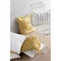Voir la diapositive 3 : Paris Prix Coussin Déco Franges  Amalia  50x50cm Moutarde
