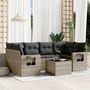 Voir la diapositive 1 : VIDAXL Salon de jardin avec coussins 7 pcs gris resine tressee