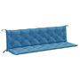 Voir la diapositive 2 : VIDAXL Coussins de banc de jardin lot de 2 bleu melange tissu