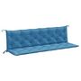 Voir la diapositive 2 : VIDAXL Coussins de banc de jardin lot de 2 bleu melange tissu