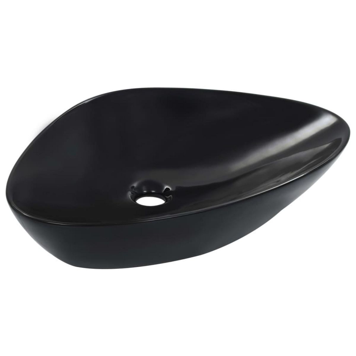 VIDAXL Lavabo 58,5 x 39 x 14 cm Ceramique Noir