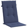 Voir la diapositive 4 : VIDAXL Coussins de chaise a dossier haut lot de 6 bleu marine tissu