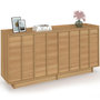 Voir la diapositive 1 : ID MARKET Buffet 160 cm ROSIE 4 portes façon hêtre design minimaliste