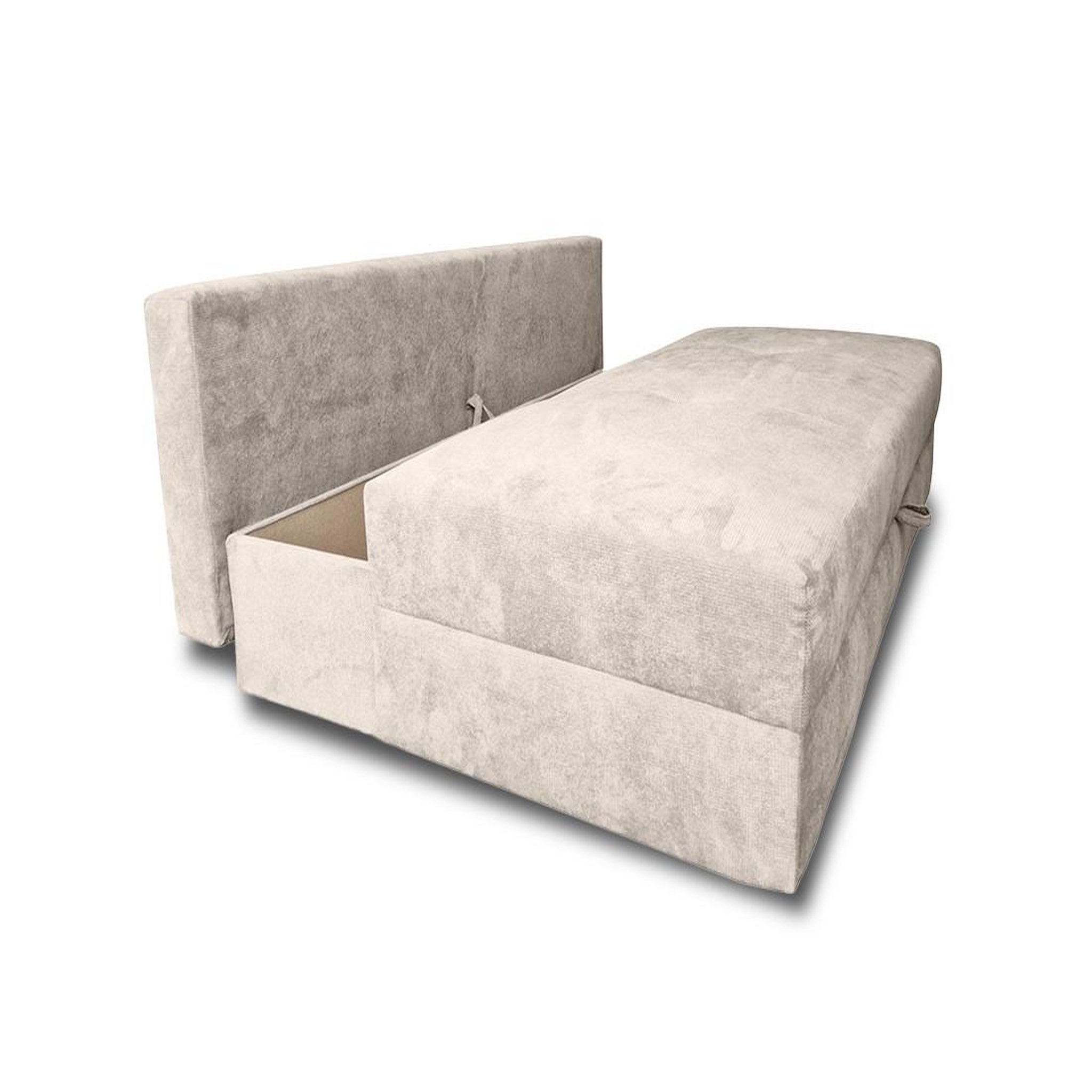 Voir la diapositive 3 : BEST MOBILIER Lucina - canapé droit 3 places - convertible avec coffre - en velours