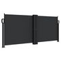 Voir la diapositive 2 : VIDAXL Auvent lateral retractable noir 100x600 cm